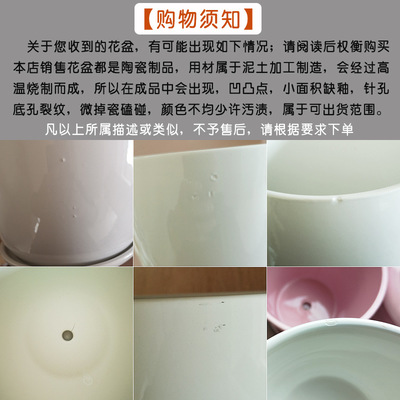 北欧简约陶瓷花盆 大中号套装特价清仓，附托盘，适合多肉与家居装饰